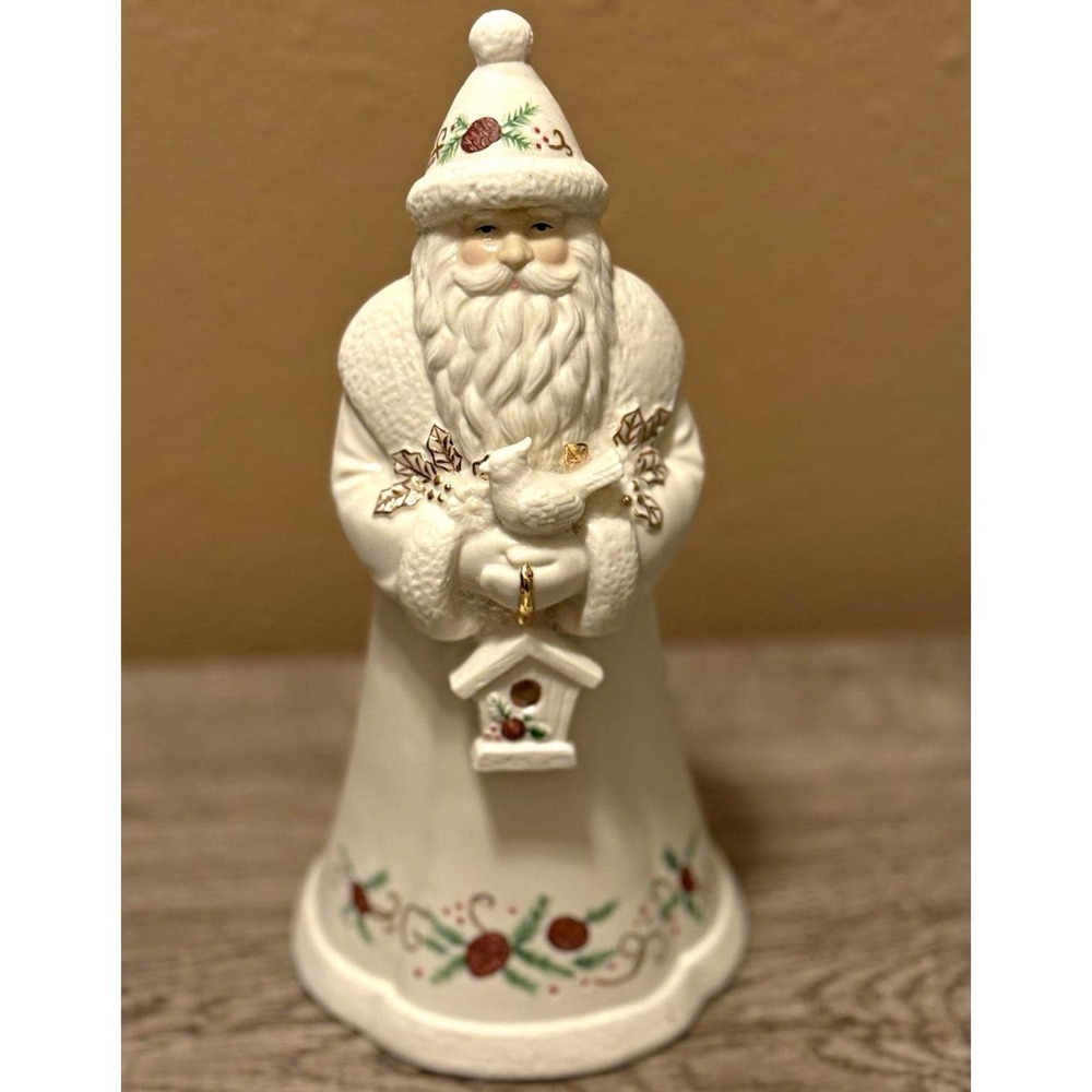 Palm Tree Woodland Santa Music Box, working - Plays "Joy to the World" - 2004